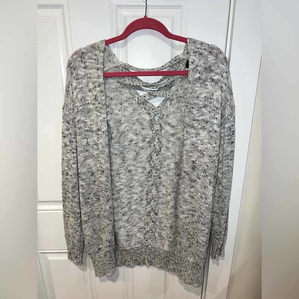 Love By Design Black and White Knit Women's Cardigan